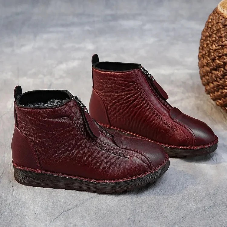 Drune | Damen Echtes Leder Rutschfeste Stiefeletten