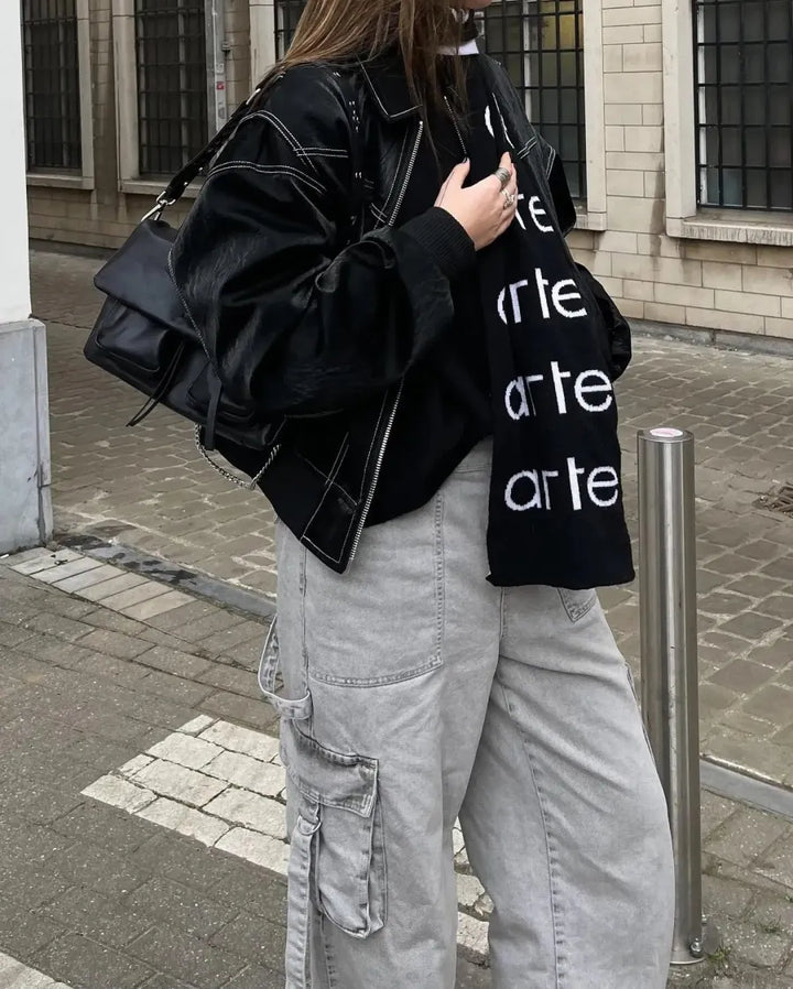 Drune | Oversized Lederjacke