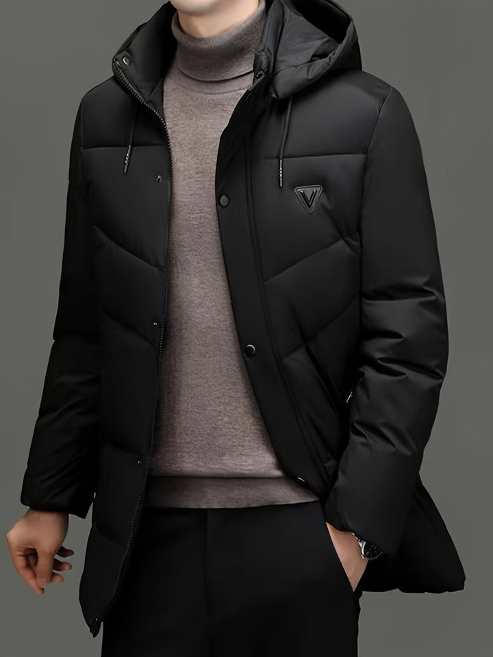 Drune | Warme Pufferjacke mit Kapuze Polyester Stil und Schutz