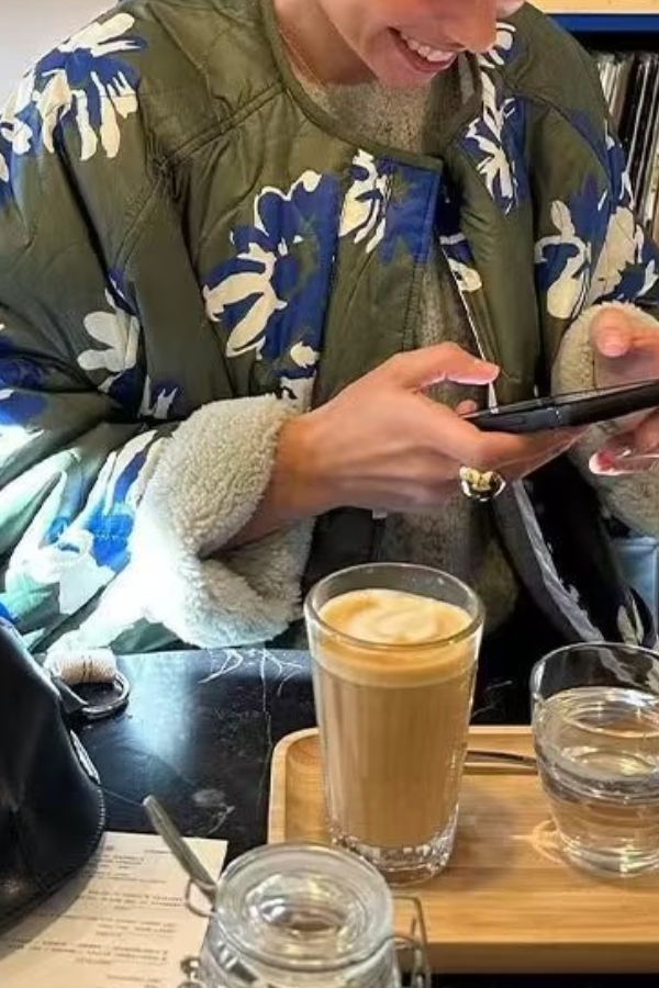 Drune | Gedruckte Rundhals Einreihige Dünne Baumwolljacke
