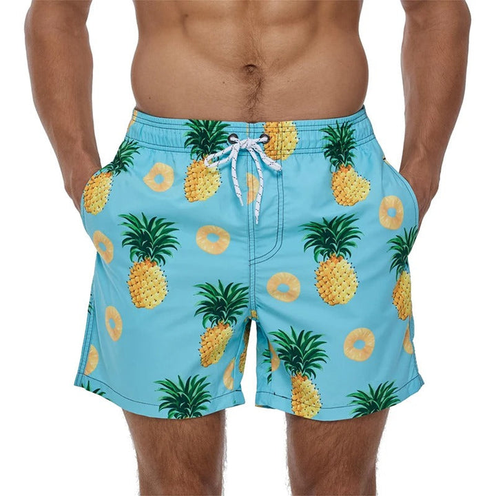 Drune | Atmungsaktive Badeshorts mit Funky Print für Männer