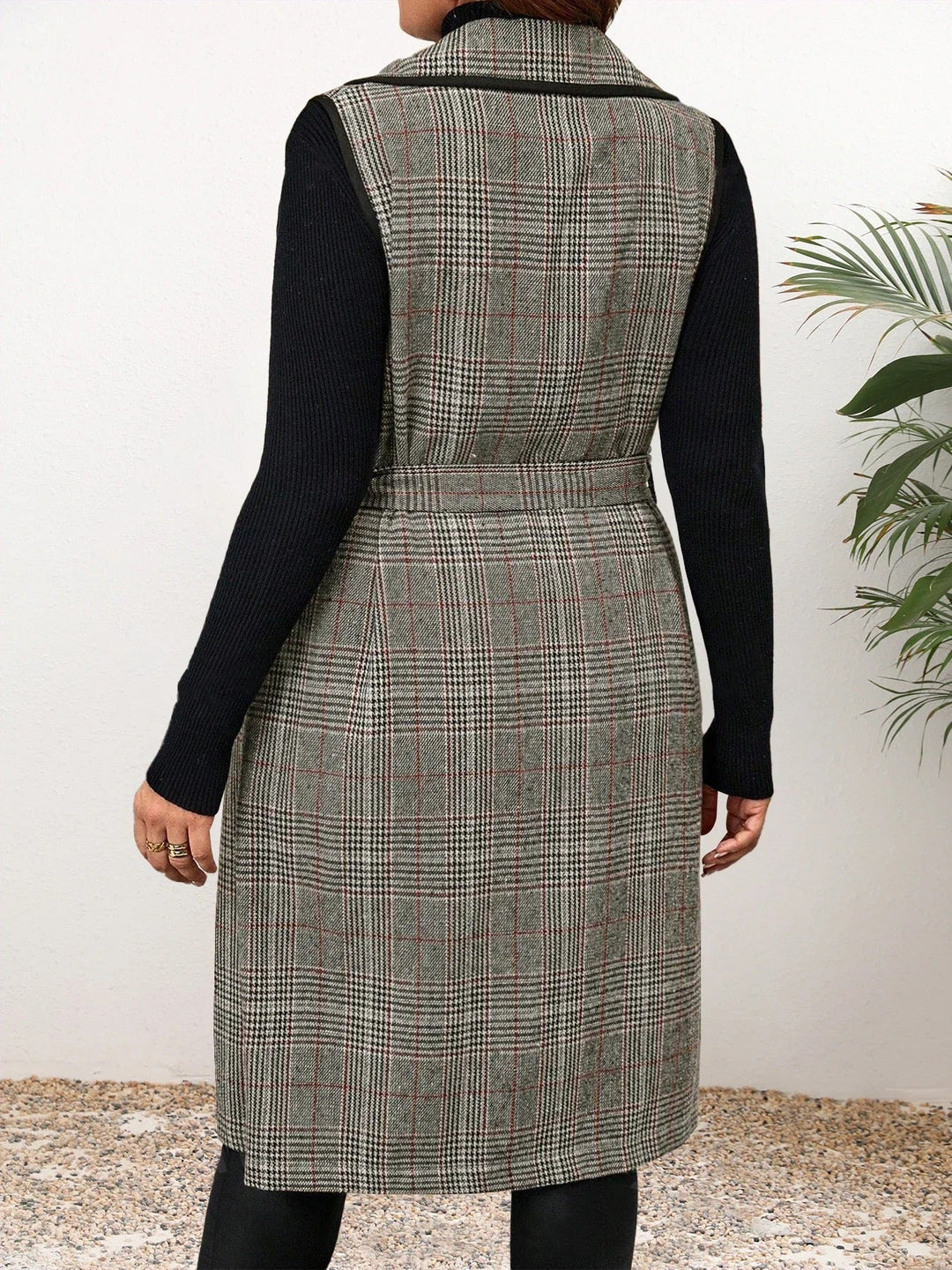 Drune | Elegante Ärmellose Weste Im Karodesign