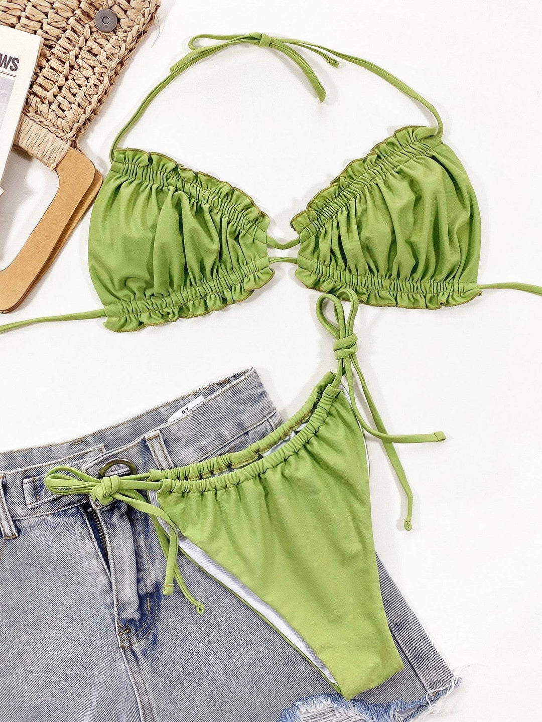 Drune | Rüschentrill Halterneck Bikini Set