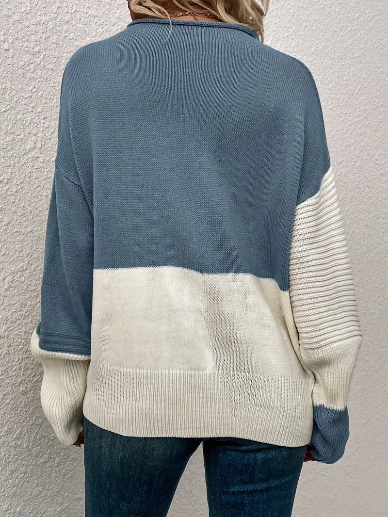 Drune | Farbblock Gestrickter Pullover