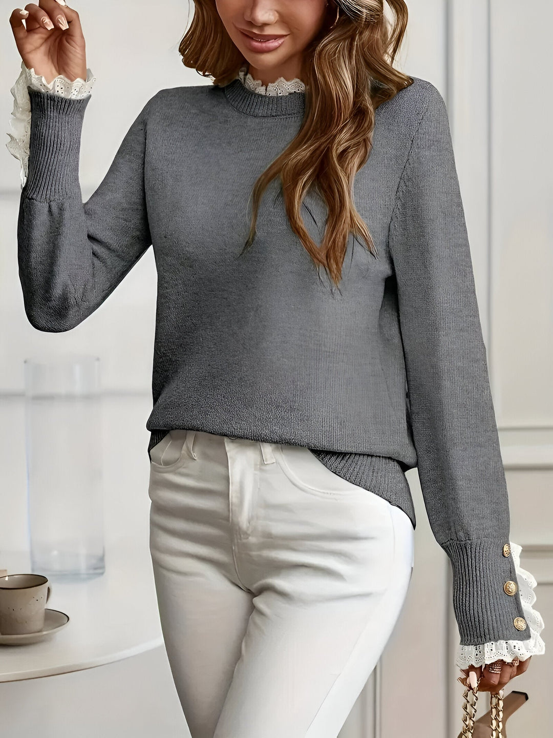 Drune | Bequemer & Eleganter Pullover mit Knopfverschluss
