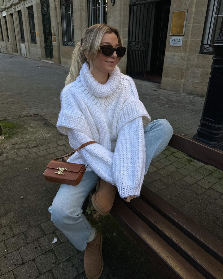 Drune | Strick Oversize Rollkragenpullover für Damen