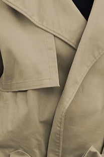 Drune | Khaki Gurtel Trenchjacke