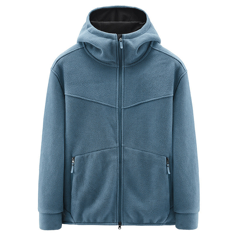 Drune | Fleece-Weste mit Reißverschluss und Kapuze