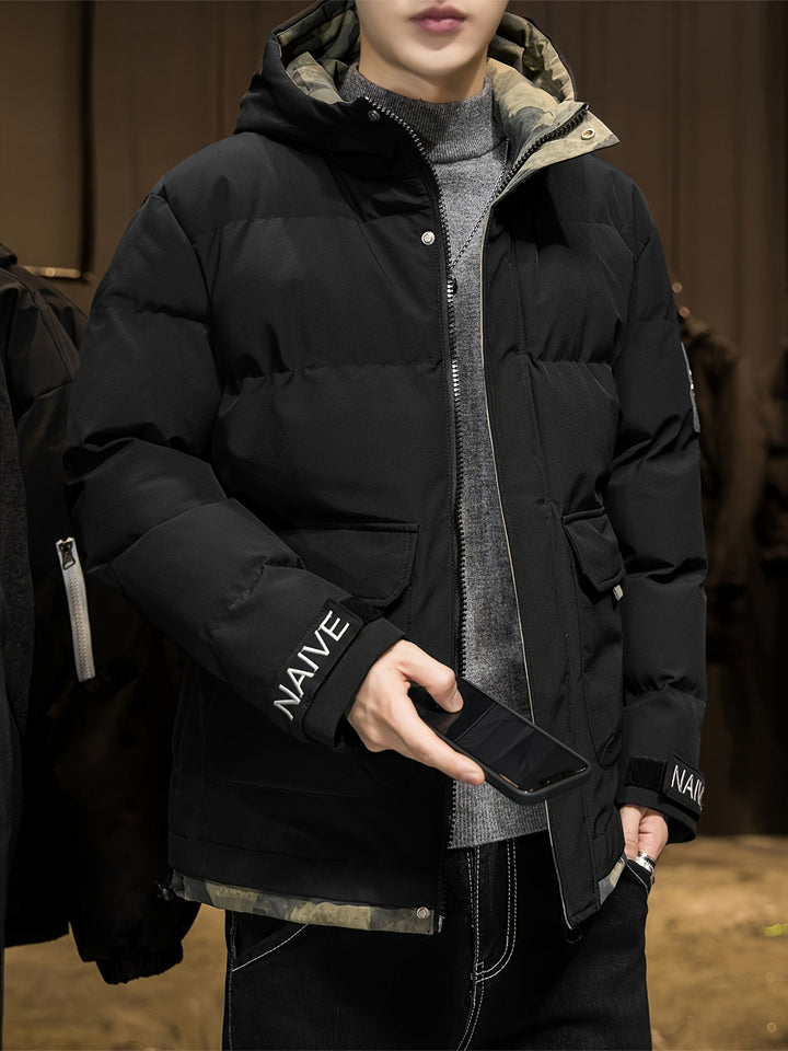 Drune |  Tarnung Kapuzen-Winterjacke Für Herren - Perfekt für Outdoor-Aktivitäten