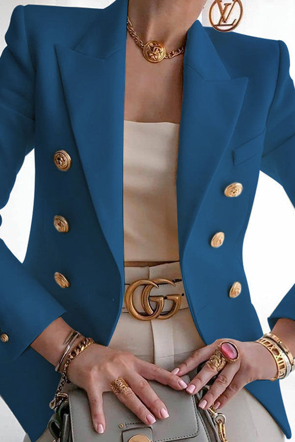 Drune | Blazer Doppelreihiger Blazer mit Goldenen Knöpfen