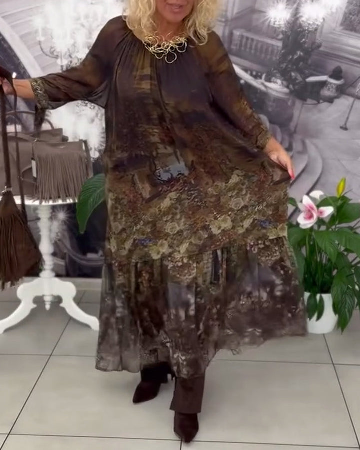 Drune | Elegant Blumenprint Lang