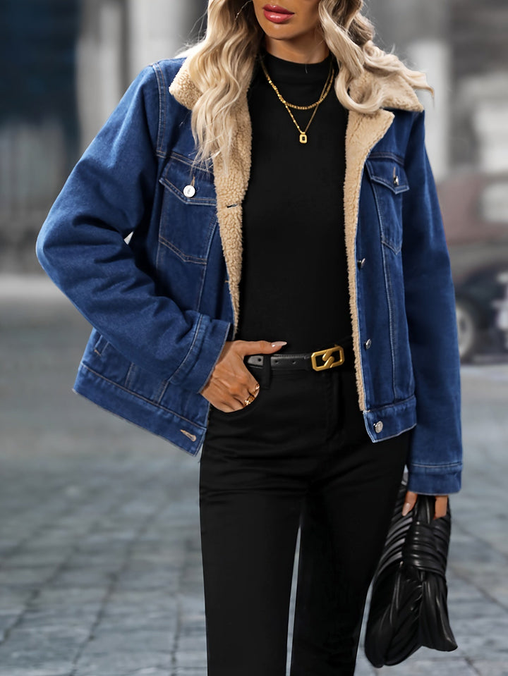 Drune | Denimjacke mit Sherpa-futter Baumwolle/polyester Winterbereit und Modern