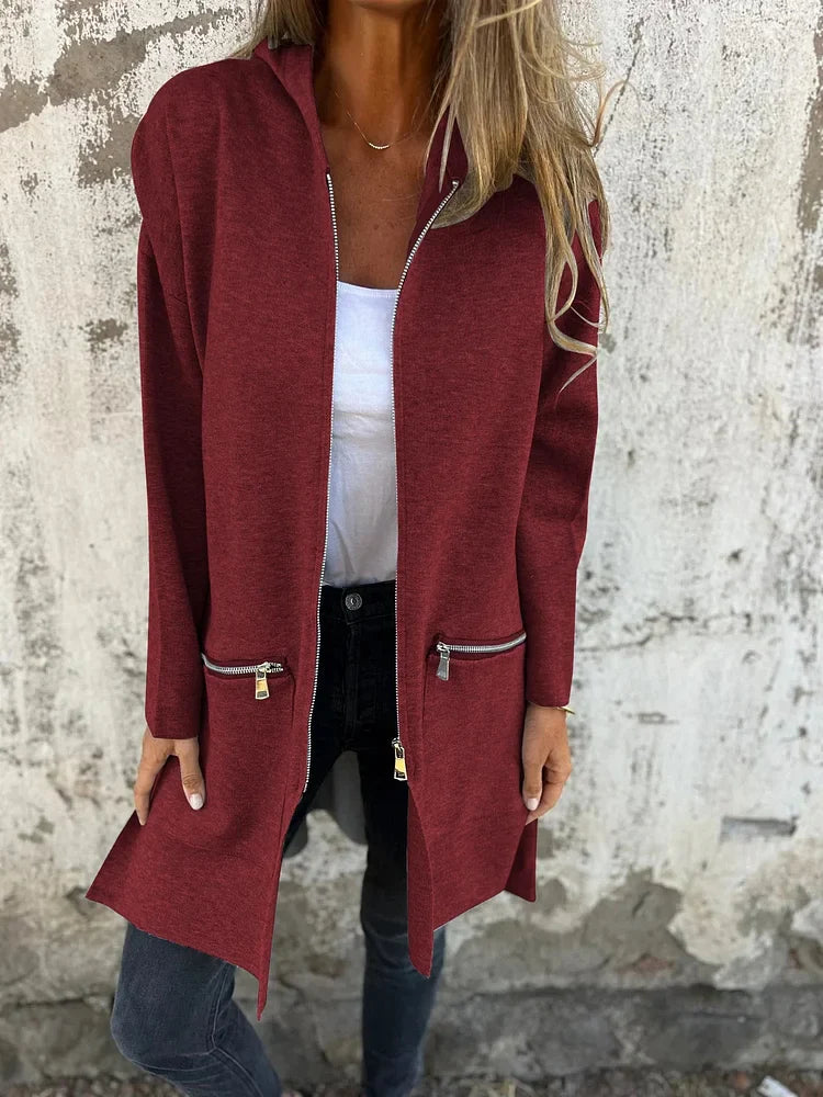Drune | Rundhals-Reißverschluss Langarm Freizeitjacke