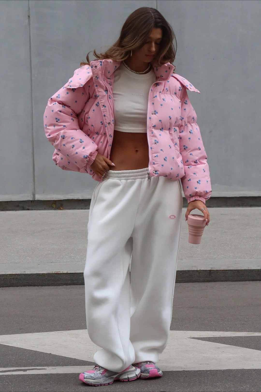 Drune | Bedruckte Puffy Pufferjacke