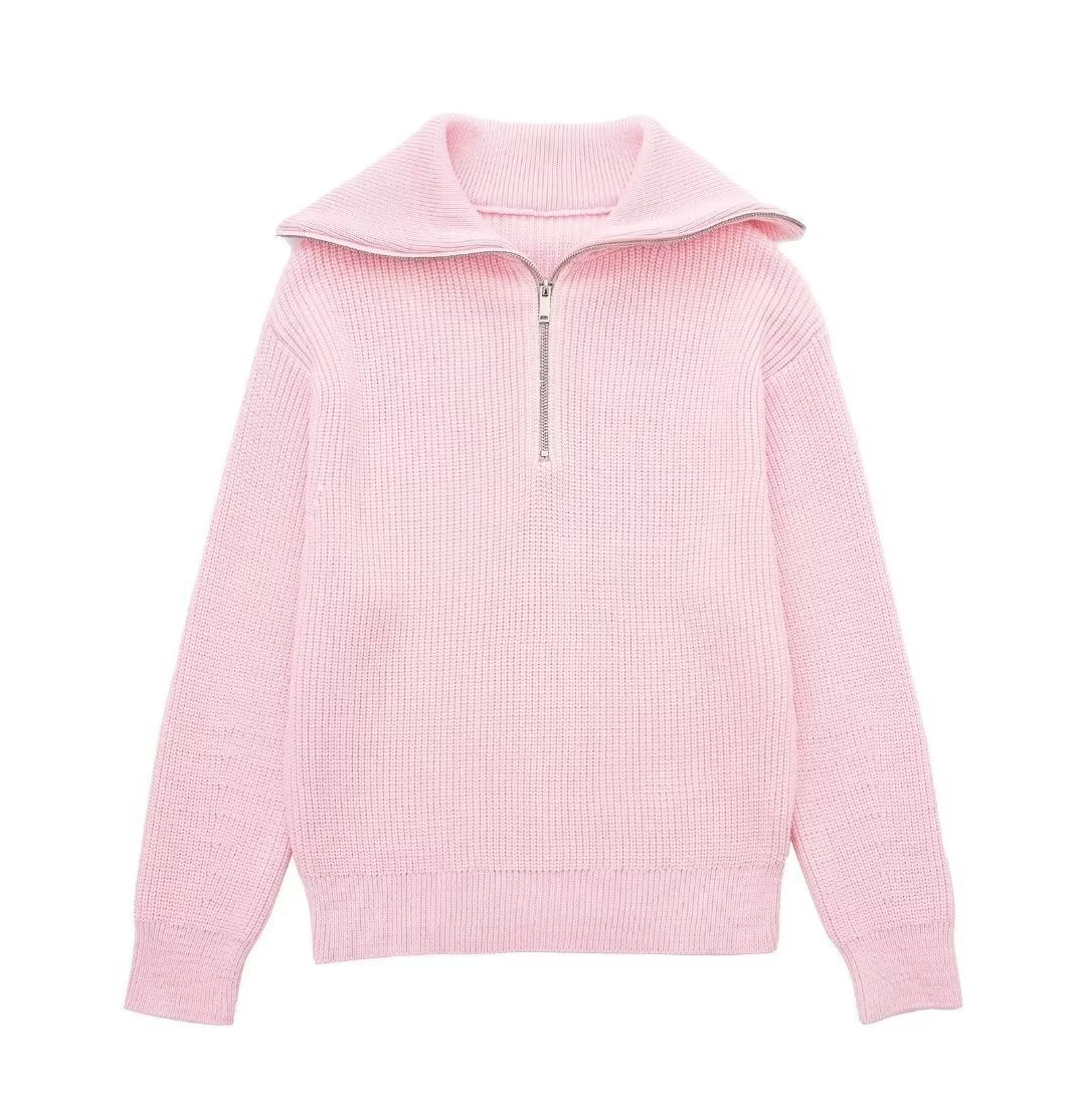 Drune | All Match Wollpullover Mit Offenem Kragen