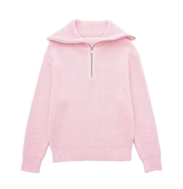 Drune | All Match Wollpullover Mit Offenem Kragen