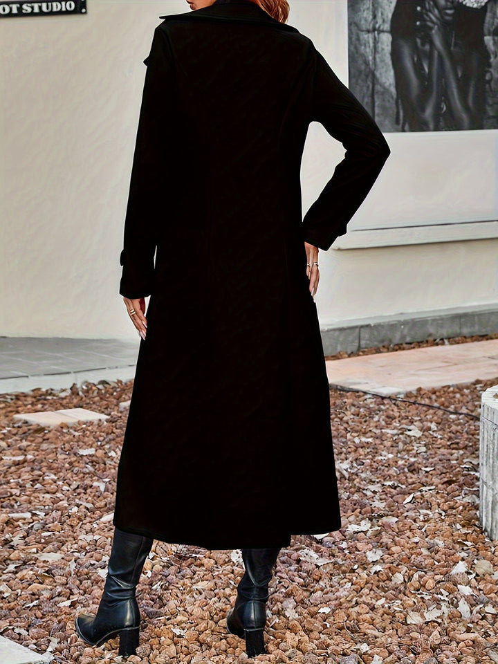 Drune | Damen Eleganter Trenchcoat Mit Doppelknöpfen Und Langen Ärmeln