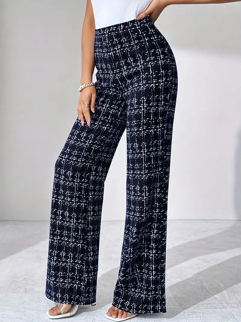 Drune | Tweed Plaid Glockenhose