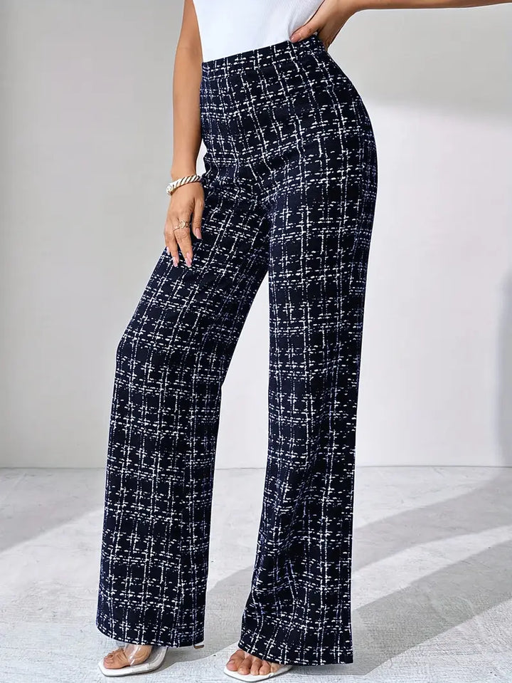 Drune | Tweed Plaid Glockenhose