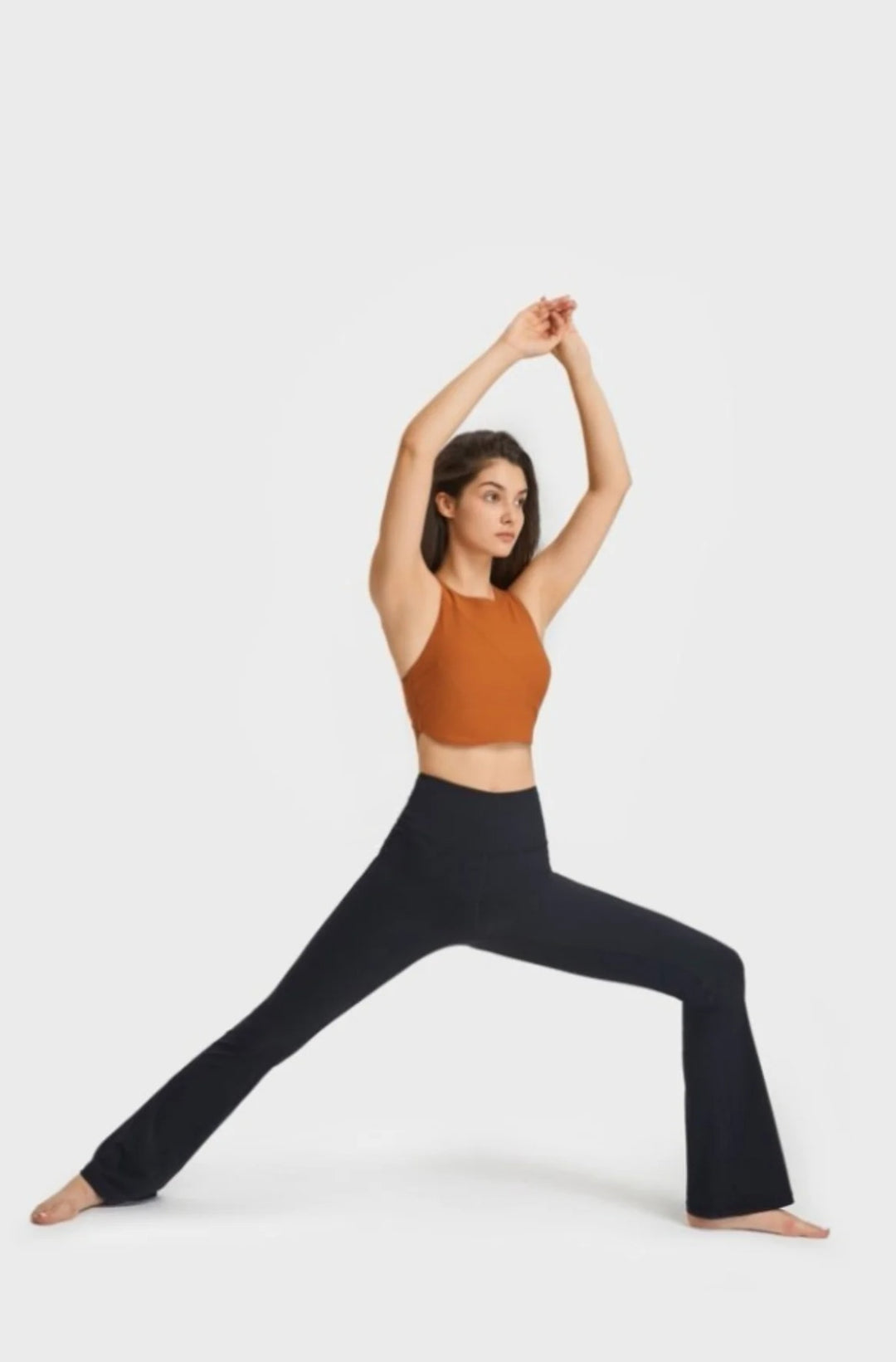 Drune | Hohe Taille nackt atmungsaktiv Yoga Sport Neun-Punkt-Hose