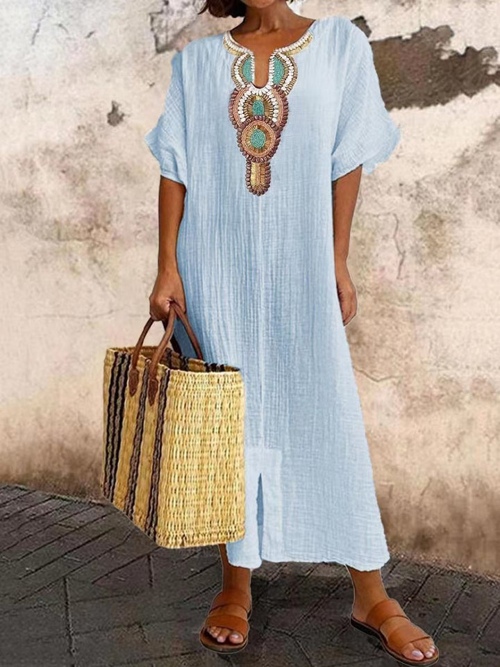 Drune | Kaftan Kleid Mit Ethno Akzent