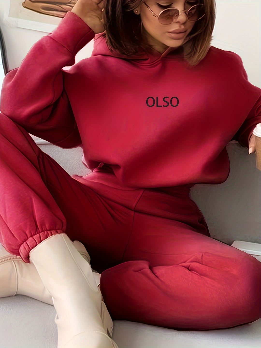 Drune | Damen Freizeit Kapuzenpullover und Jogginghosen
