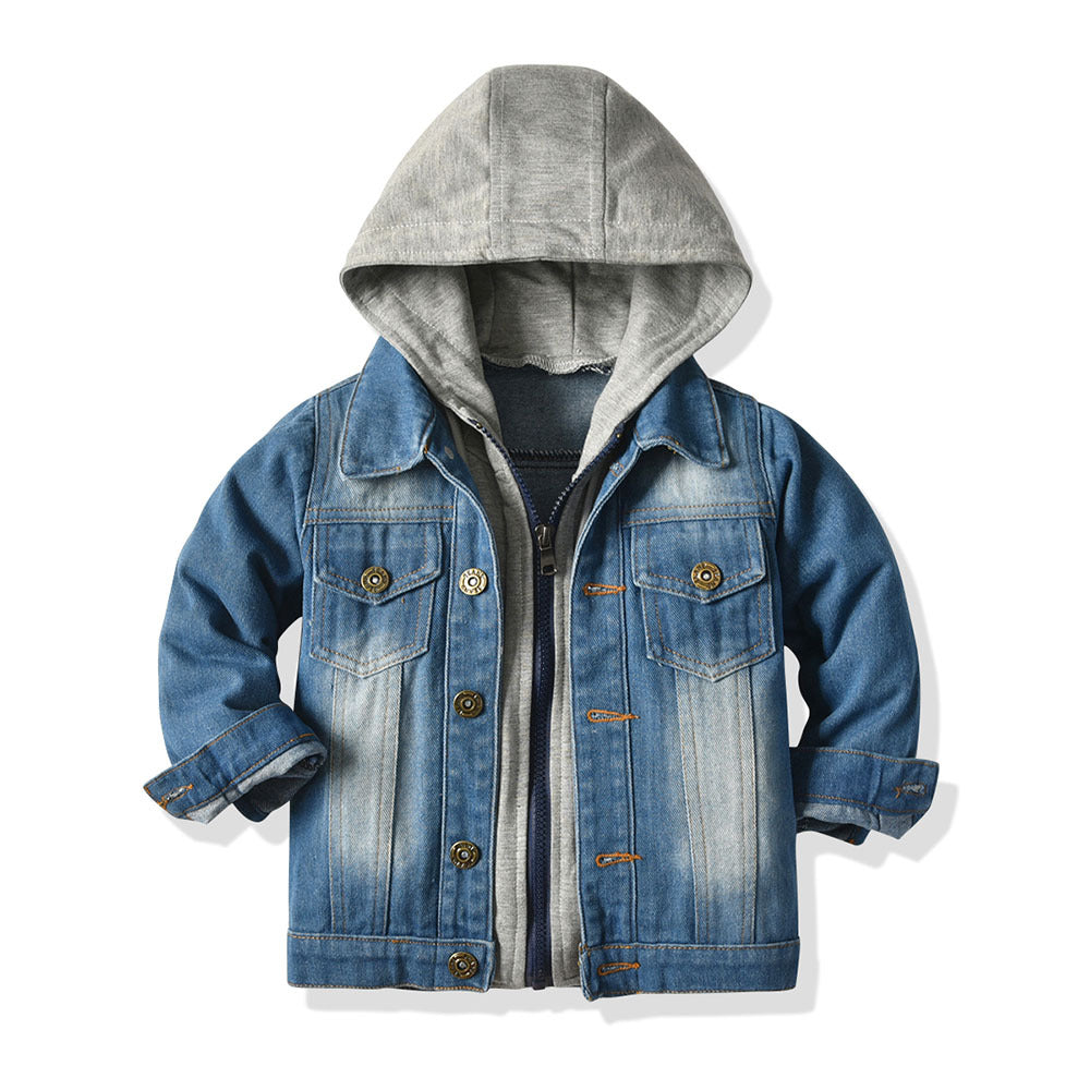 Drune Denim-Jacke mit Kapuze