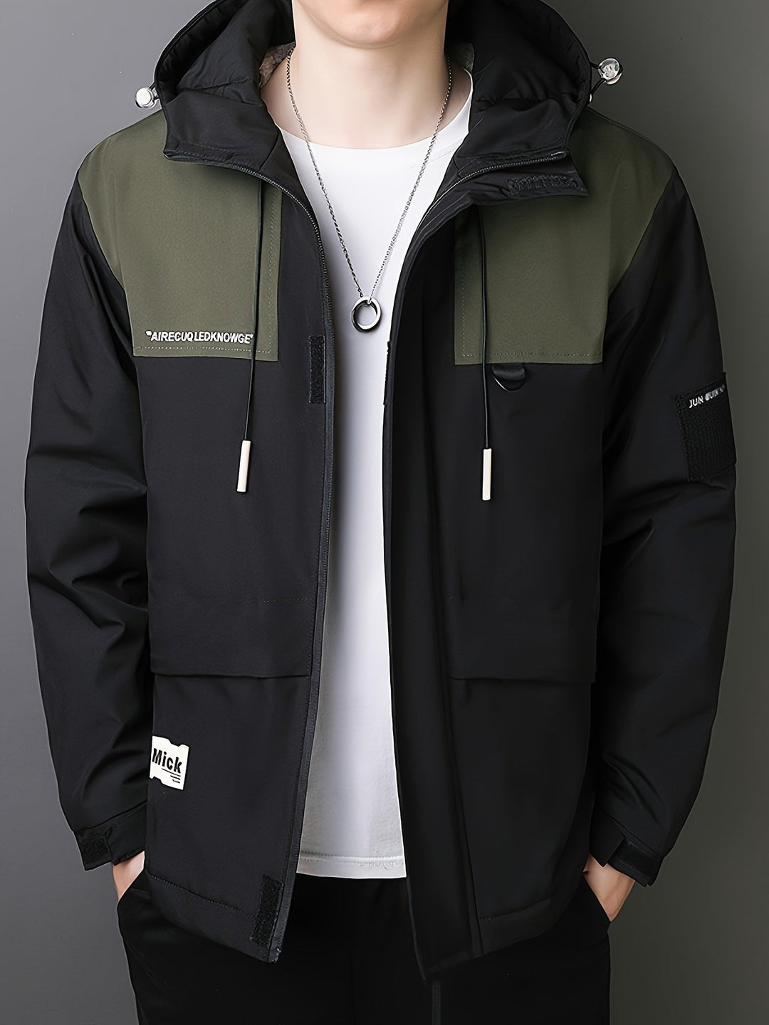 Drune |  Übergangsjacke - Winddichte Streetwear Jacke mit Kapuze & Utility-Taschen
