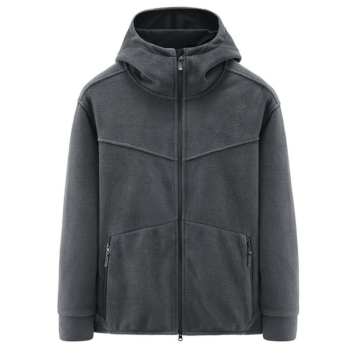 Drune | Fleece-Weste mit Reißverschluss und Kapuze
