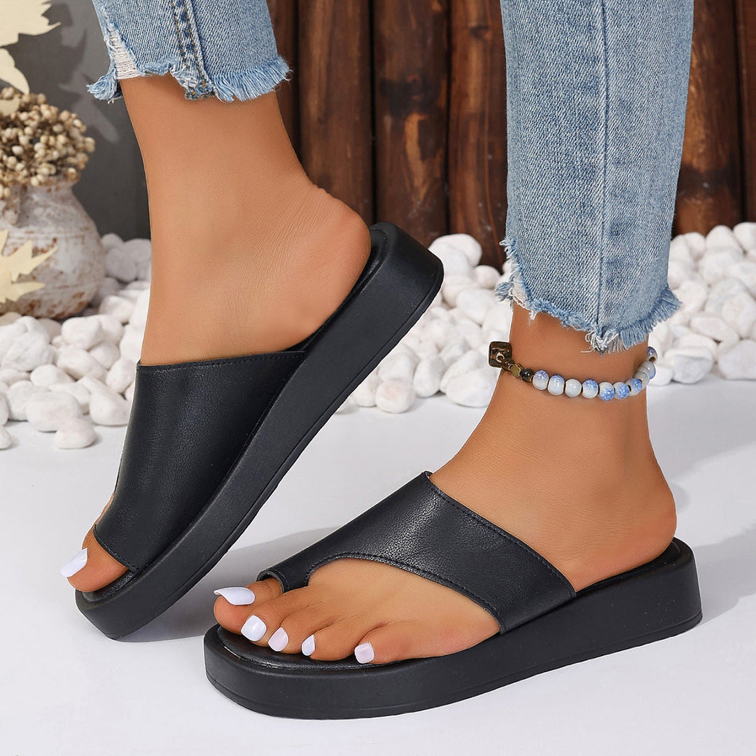 Drune Sommer-Clip-Sandalen mit dicker Sohle
