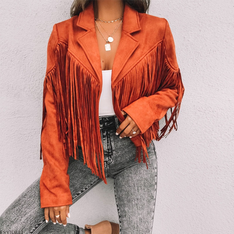 Drune | jacke Mit Fransen Für Boho-Chic Look