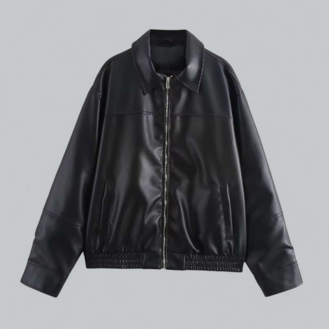 Drune | Damen Vintage Stil Kunstlederjacke