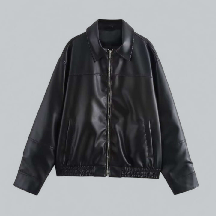 Drune | Damen Vintage Stil Kunstlederjacke