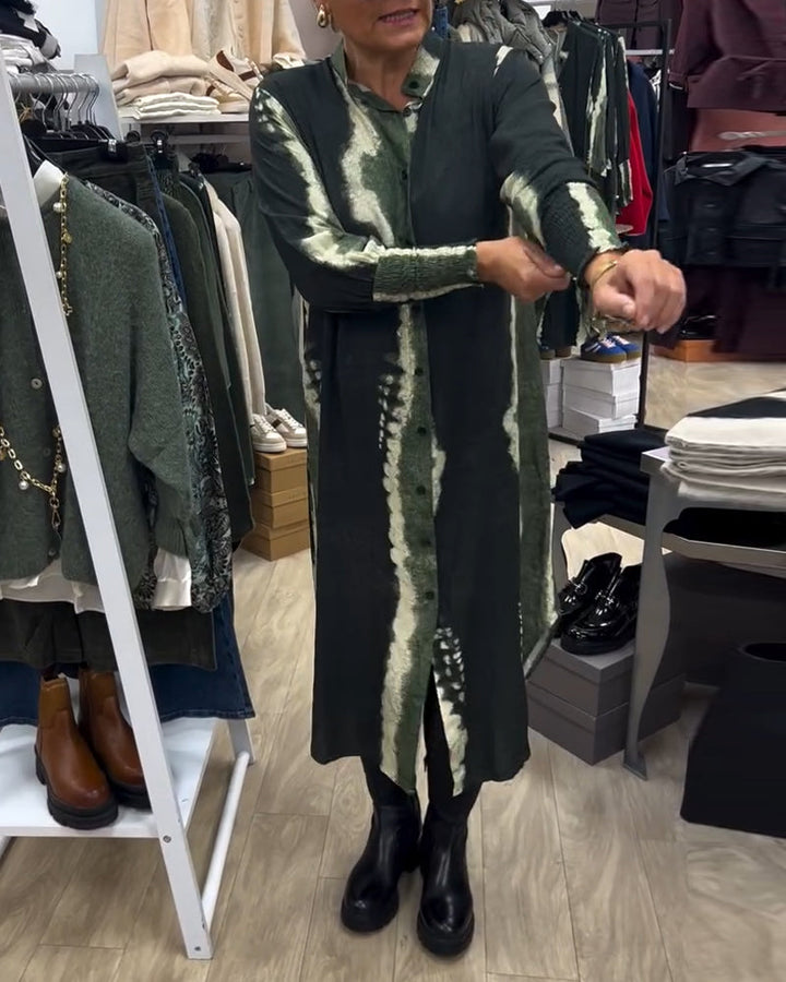 Drune | Button Down Hemdkleid mit Stehkragen