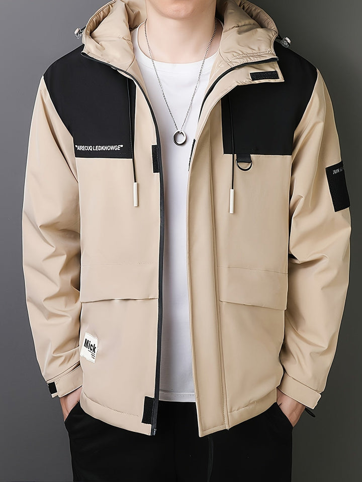 Drune |  Übergangsjacke - Winddichte Streetwear Jacke mit Kapuze & Utility-Taschen