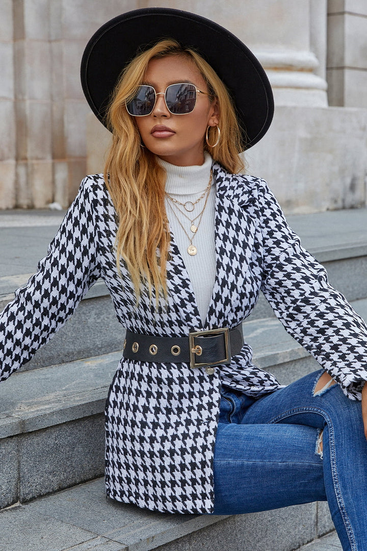 Drune | Hahnentritt Reverskragen Langarm Blazer