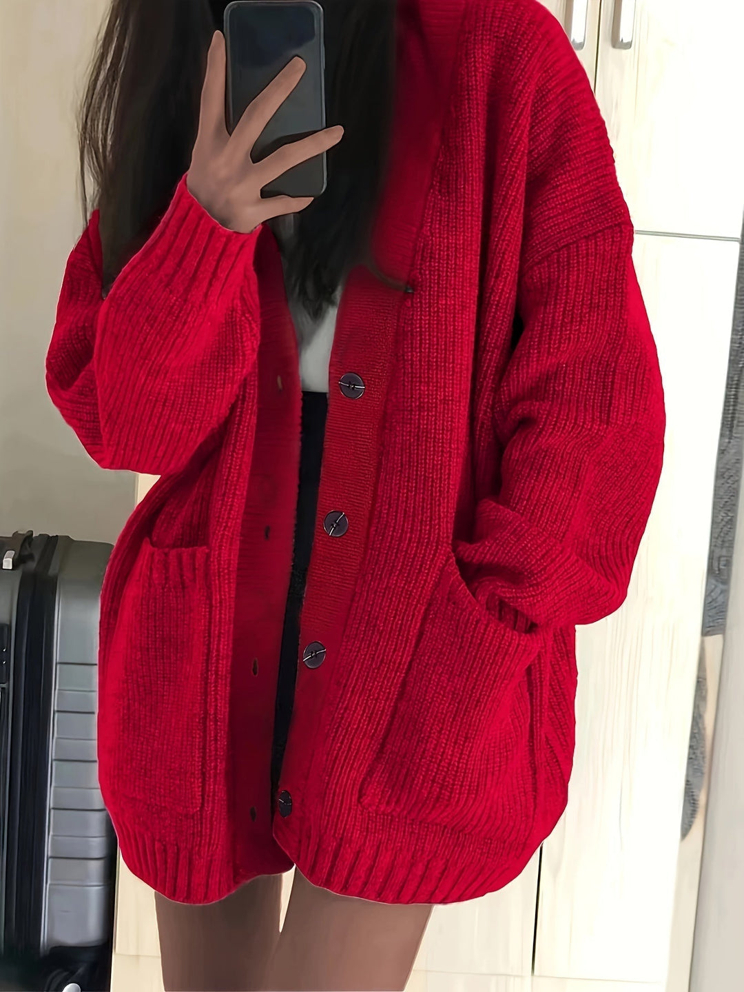 Drune | warmer Baumwollstrickwaren-Cardigan für Damen - Ideal für Winter