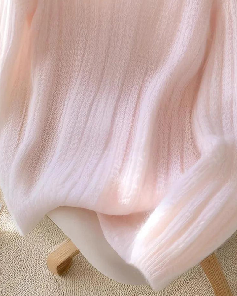 Drune | Uni Pullover mit V-Ausschnitt