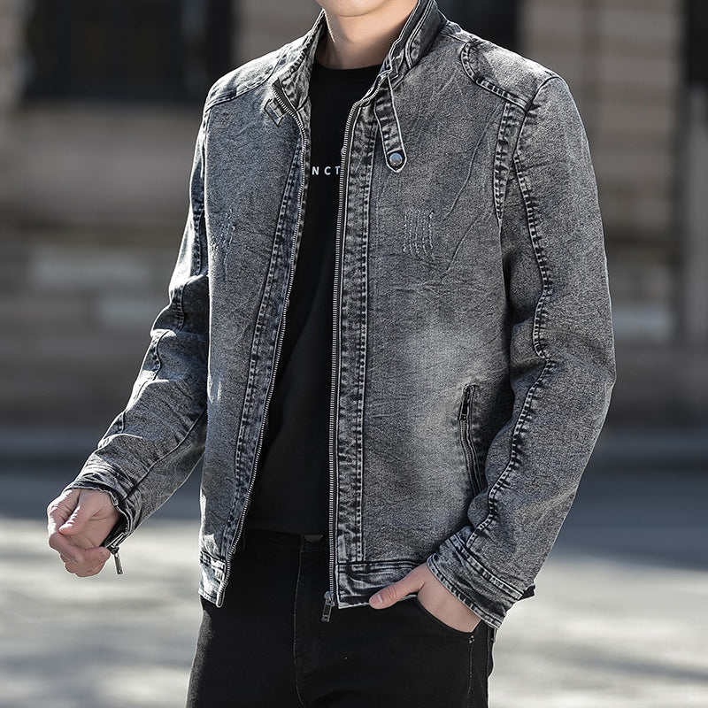 Drune | Lässige Baumwoll Jeansjacke Für Herren