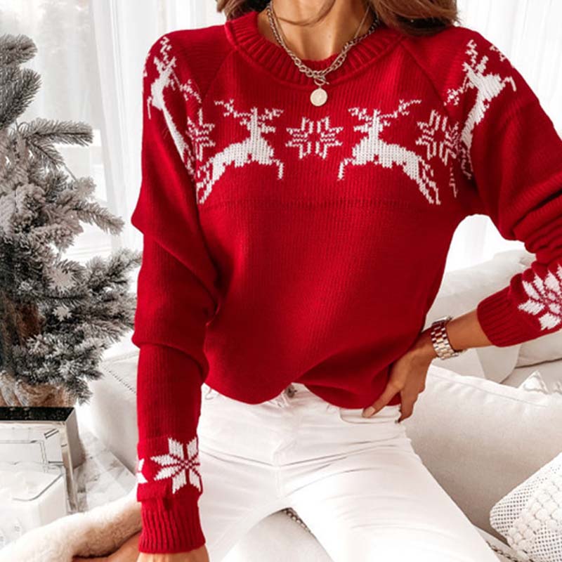 Drune | Warmer Weihnachtsstrickpullover für Damen