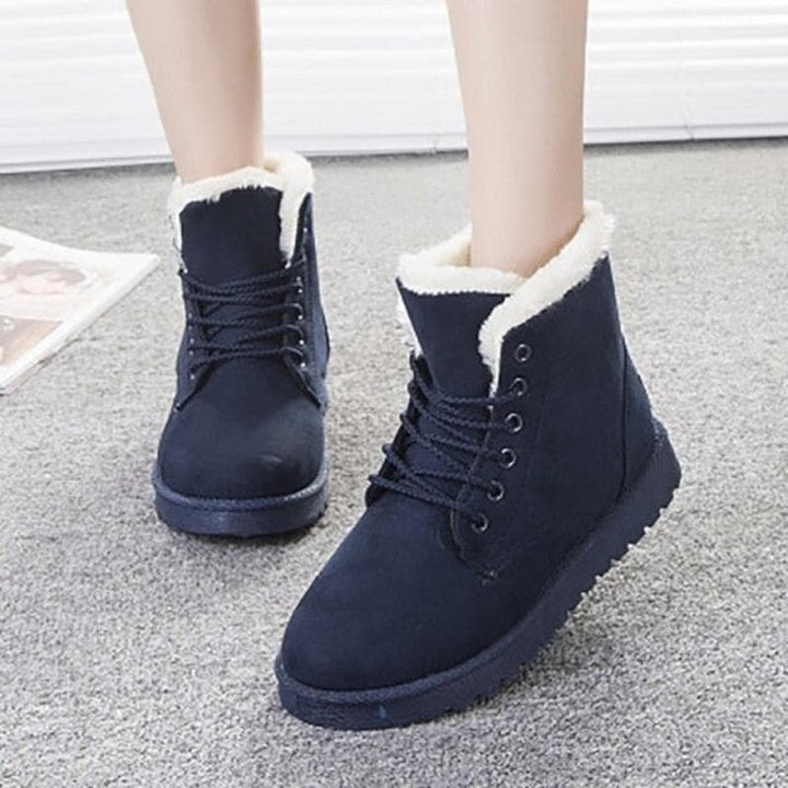 Drune | Stiefeletten Wildlederlook Warm Gefüttert Schnürung Gummisohle