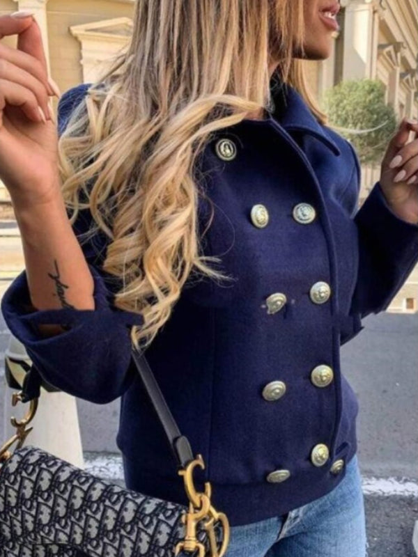 Drune - Kurze Designer-Jacke mit goldenen Knöpfen