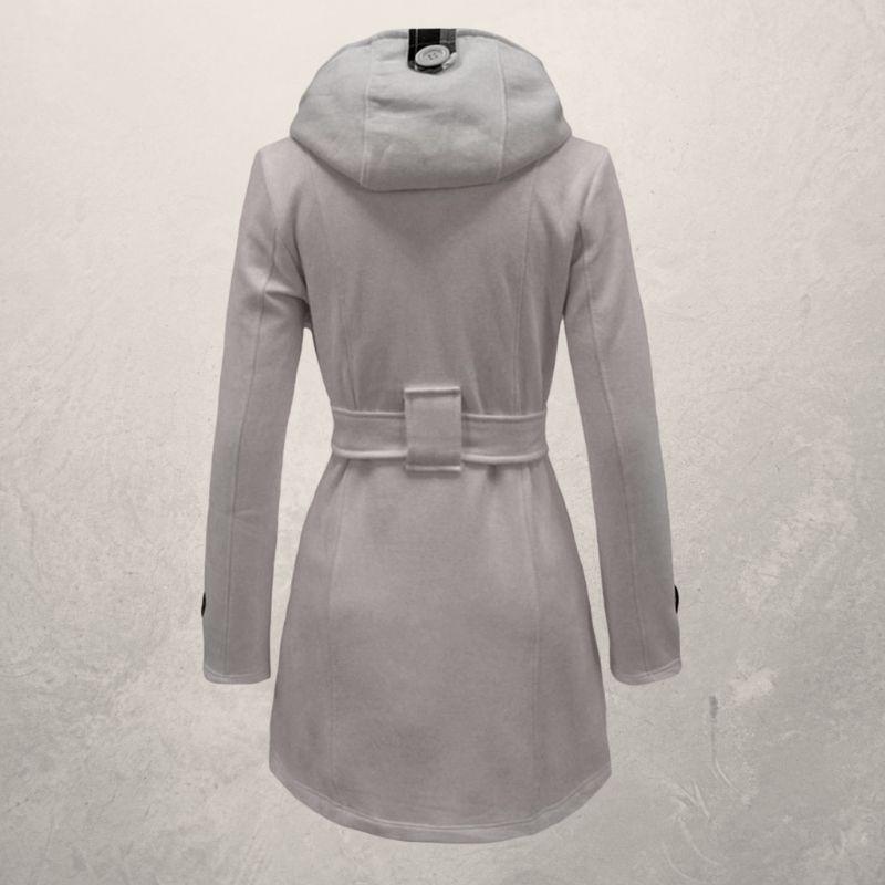 Drune | Trenchcoat Doppelreiher Kapuze Taillengürtel Klassischer Schnitt