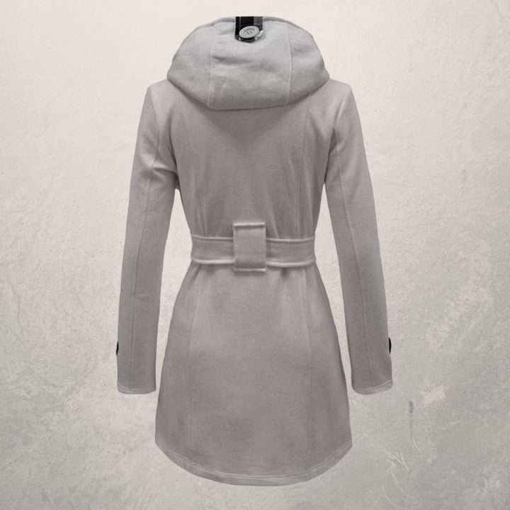 Drune | Trenchcoat Doppelreiher Kapuze Taillengürtel Klassischer Schnitt