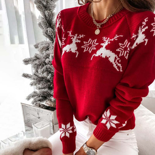 Drune | Warmer Weihnachtsstrickpullover für Damen