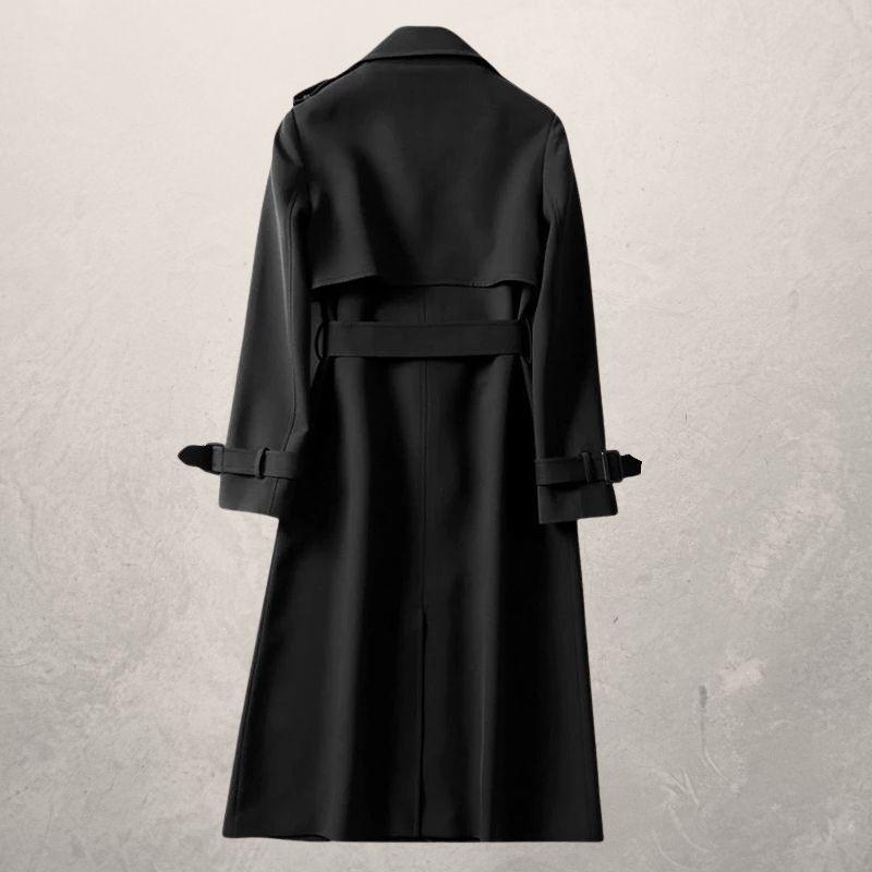 Drune | Trenchcoat Doppelreiher Taillengürtel Sturmklappe Verstellbare Bündchen
