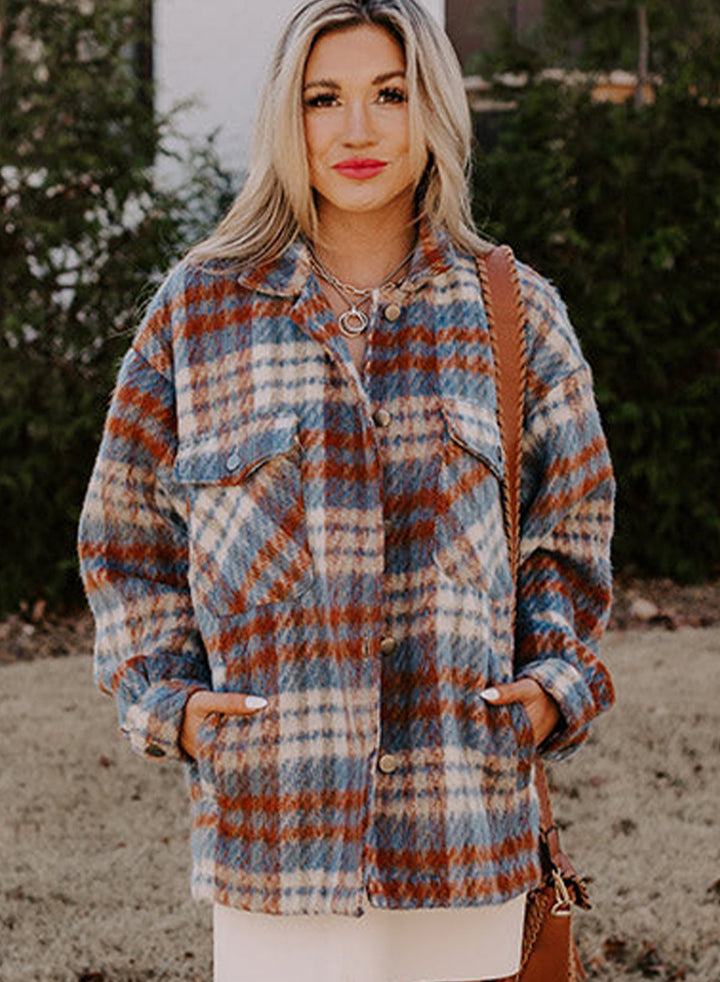 Drune | Gitterhemdjacke Im Flanell-look Wollmischung Warm und Trendy