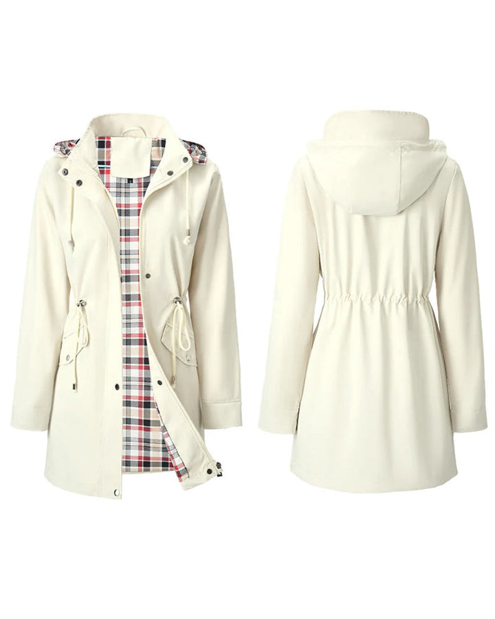 Drune | Langer Wasserdichter Trenchcoat mit Kapuze