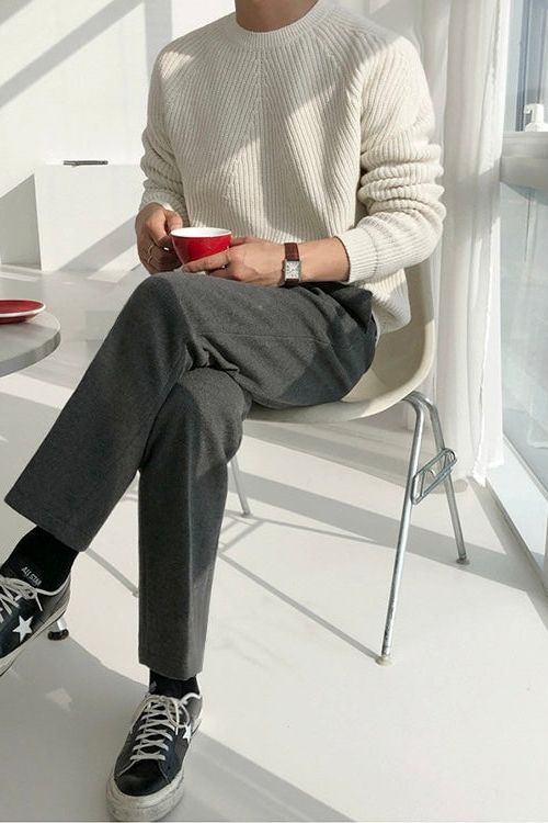 Drune | Eleganter gerippter Pullover für Männer