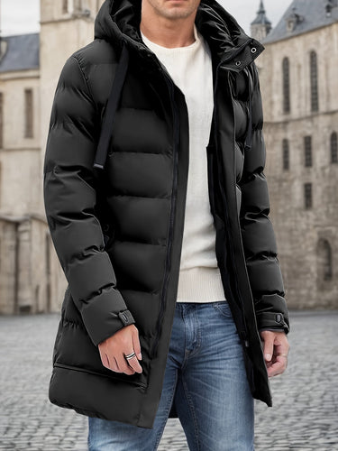 Drune | gefütterte Winterjacke mit lange und warme Kapuze für Herren - Perfekt für Aktivitäten im Freien